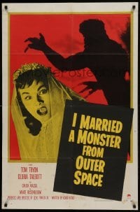 1x373 I MARRIED A MONSTER FROM OUTER SPACE 1sh 1958 great image of Gloria Talbott & alien shadow!