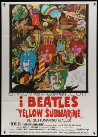 1x020 YELLOW SUBMARINE Italian 1p R1980s great colorful art of Beatles John, Paul, Ringo & George!