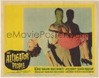 1x178 ALLIGATOR PEOPLE LC #7 1959 best close up of monster carrying unconscious Beverly Garland!