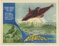 1x179 ATRAGON LC #3 1965 Ishiro Honda's Kaitei Gunkan, cool image of super-submarine emerging!