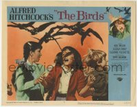 1x187 BIRDS LC #3 1963 Alfred Hitchcock, wonderful close image of terrified kids attacked by birds!