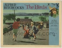 1x188 BIRDS LC #4 1963 Alfred Hitchcock classic, terrified villagers flee down city road!