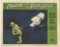 1x199 CREATURE FROM THE BLACK LAGOON LC #4 1954 cool image of monster shot underwater with harpoon!
