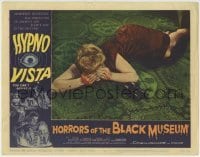1x220 HORRORS OF THE BLACK MUSEUM LC #8 1959 gruesome c/u of woman with eyes poked by binoculars!