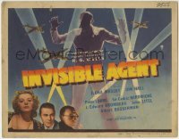 1x231 INVISIBLE AGENT TC 1942 great FX image of invisible man with WWII airplanes, Peter Lorre!