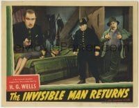 1x237 INVISIBLE MAN RETURNS LC 1940 H.G. Wells, Nan Grey on bed, cop Boulton & Forrester Harvey!