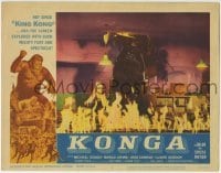 1x244 KONGA LC #5 1961 great close up of the giant angry ape inside burning building!