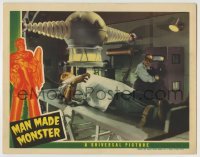 1x252 MAN MADE MONSTER LC 1941 Lionel Atwill turns on machine with Lon Chaney Jr. on table in lab!