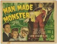 1x251 MAN MADE MONSTER TC 1941 Lionel Atwill, atomic Lon Chaney Jr. carrying Anne Nagel, rare!