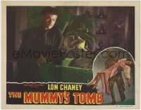 1x264 MUMMY'S TOMB LC #4 R1948 Turhan Bey watches monster Lon Chaney Jr. rise from sarcophagus!