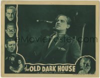 1x267 OLD DARK HOUSE LC R1939 Melvyn Douglas in chair with knife in it, Boris Karloff in border!