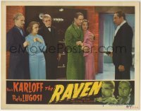 1x273 RAVEN LC #3 R1949 crazy Bela Lugosi points gun at Boris Karloff, Irene Ware & three others!
