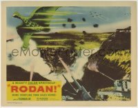 1x276 RODAN LC #4 1957 Sora no Daikaiju Radon, giant cannons shooting at the flying monster!