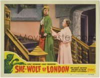 1x280 SHE-WOLF OF LONDON LC #5 R1951 Sara Haden stops Jan Wiley walking up stairs, Realart!