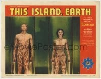 1x292 THIS ISLAND EARTH LC #4 1955 great c/u of Reason & Domergue in the transformation scene!