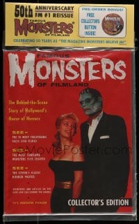 1x035 FAMOUS MONSTERS OF FILMLAND magazine 2008 50th Anniversary re-issue of first issue + button!
