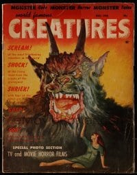 1x038 WORLD FAMOUS CREATURES no 2 magazine Dec 1958 special TV & movie horror films photo section!