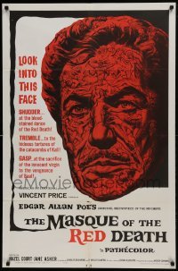 1x394 MASQUE OF THE RED DEATH 1sh 1964 cool montage art of Vincent Price by Reynold Brown!