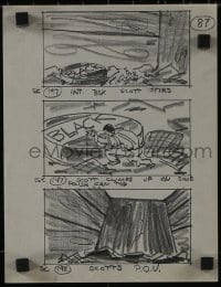 1x027 INCREDIBLE SHRINKING MAN 8x11 storyboard & 30x42 blueprint 1957 scene sketches + set design!
