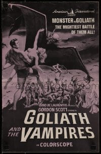 1x050 GOLIATH & THE VAMPIRES pressbook 1964 Gordon Scott saves kidnapped women from an evil zombie!