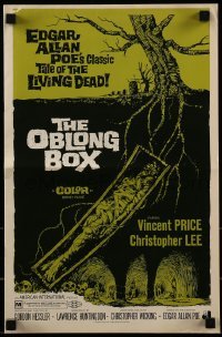 1x053 OBLONG BOX pressbook 1969 Vincent Price, Edgar Allan Poe's tale of living dead, cool art!