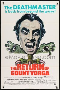 1x415 RETURN OF COUNT YORGA 1sh 1971 Robert Quarry, AIP vampires, wild monster art!