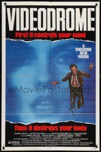 1x443 VIDEODROME 1sh 1983 David Cronenberg, James Woods, Debbie Harry, sci-fi!