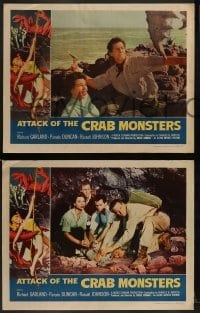 1x164 ATTACK OF THE CRAB MONSTERS 4 LCs 1957 Roger Corman, Richard Garland, classic border art!