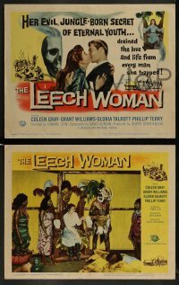 1x152 LEECH WOMAN 8 LCs 1960 deadly female vampire drained love & life from every man she trapped!