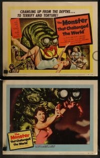 1x153 MONSTER THAT CHALLENGED THE WORLD 8 LCs 1957 great images of the creature in most scenes!