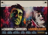 1y185 CHAMBER OF HORRORS Belgian 1966 wild Ray horror artwork, the fear flasher!