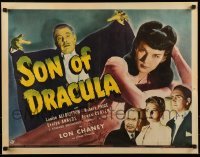 1y054 SON OF DRACULA 1/2sh 1943 Lon Chaney Jr. as Count Alucard over Allbritton & cast, very rare!