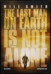 1y021 I AM LEGEND signed teaser DS 1sh 2007 by author Richard Matheson, last man on Earth!
