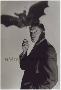 1y321 BAT 10x15 RE-STRIKE photo 2010s best image of smoking Vincent Price & giant bat shadow!