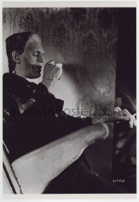 1y308 FRANKENSTEIN 10x15 RE-STRIKE photo 2010s monster Boris Karloff c/u smoking between scenes!