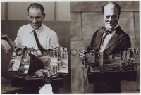 1y349 PHANTOM OF THE OPERA 10x15 RE-STRIKE photo 2010s Lon Chaney in & out of makeup, split image!