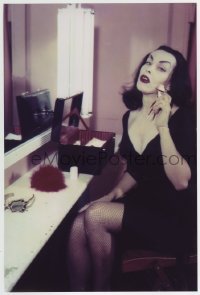 1y354 PLAN 9 FROM OUTER SPACE color 10x15 RE-STRIKE photo 2010s c/u of Vampira applying her makeup!