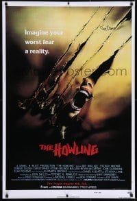 1y026 HOWLING signed 27x40 REPRO poster 1980s by director Joe Dante, your worst fear a reality!