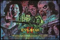 1y010 EVIL DEAD 2 signed #91/250 24x36 art print 2015 by Graham Humphrey, art of Bruce Campbell!