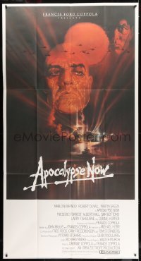 1z018 APOCALYPSE NOW 3sh 1979 Francis Ford Coppola, classic Bob Peak art of Brando and Sheen!