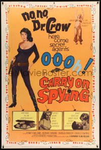1z225 CARRY ON SPYING 40x60 1964 sexy English spy spoof, the most secrets exposed!