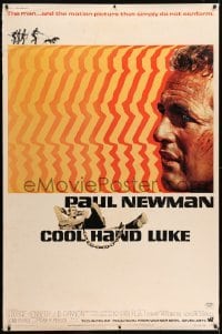 1z232 COOL HAND LUKE 40x60 1967 Paul Newman prison escape classic, cool art by James Bama!