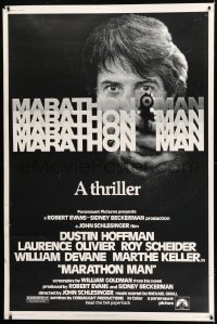 1z258 MARATHON MAN 40x60 1976 cool image of Dustin Hoffman, John Schlesinger classic thriller!