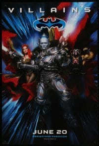 1z351 BATMAN & ROBIN advance 1sh 1997 villains Arnold Schwarzenegger & sexy Uma Thurman!