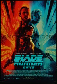 1z400 BLADE RUNNER 2049 advance DS 1sh 2017 great montage image with Harrison Ford & Ryan Gosling!