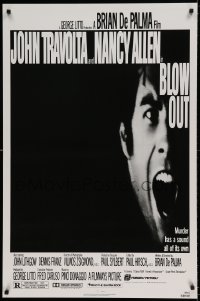 1z404 BLOW OUT 1sh 1981 John Travolta, Brian De Palma, murder has a sound all of its own!