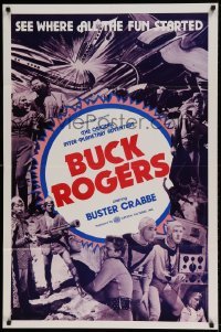 1z413 BUCK ROGERS 1sh R1966 Buster Crabbe sci-fi serial, see where all the fun started!