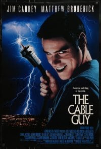 1z422 CABLE GUY DS 1sh 1996 Jim Carrey, Matthew Broderick, directed by Ben Stiller!