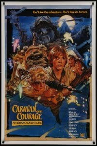 1z427 CARAVAN OF COURAGE style B int'l 1sh 1984 Ewok Adventure, Star Wars, Struzan