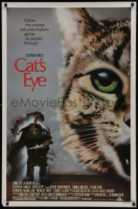 1z432 CAT'S EYE 1sh 1985 Stephen King, Drew Barrymore, art of wacky little monster - by Jeff Wack!
